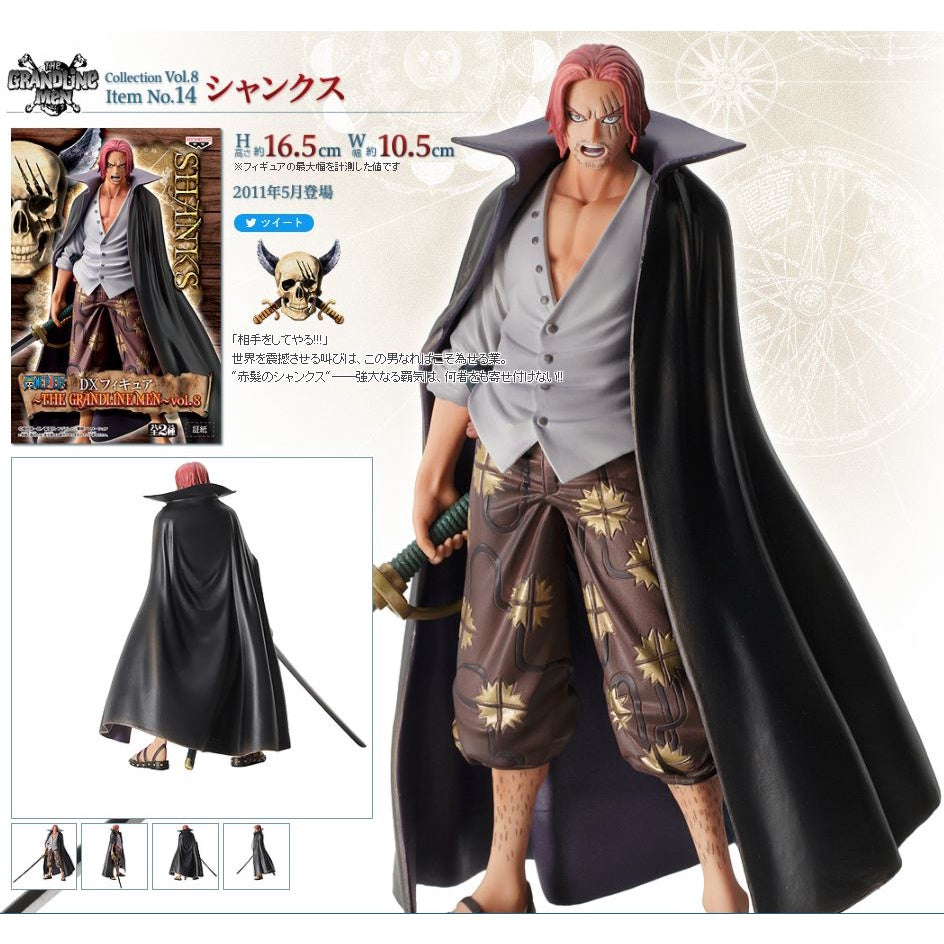 One Piece – Shanks – The Grandline Men Vol.8 – DXF Figure – Banpresto MangaSphere