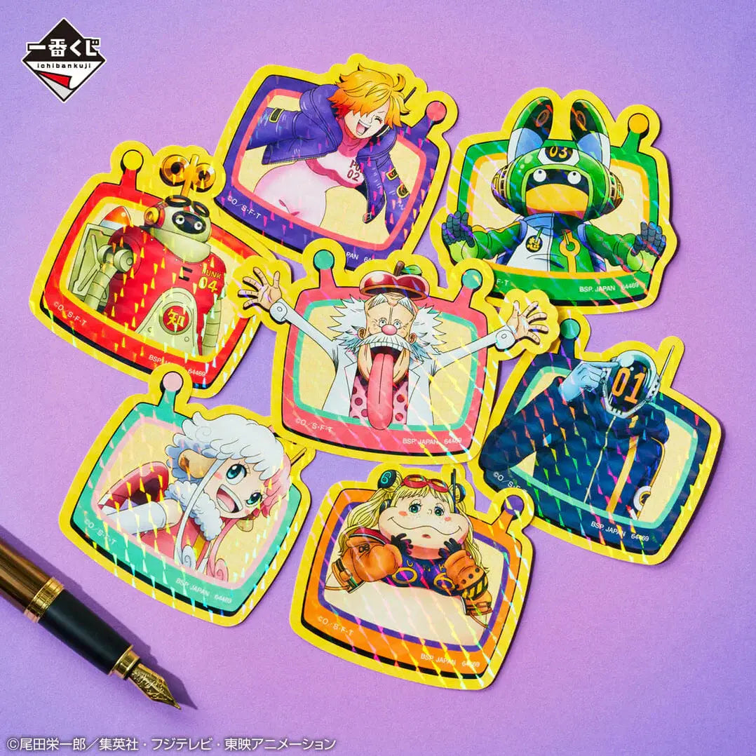 ICHIBAN KUJI ONE PIECE FUTURE ISLAND EGGHEAD - CLEAR FILE + STICKERS FULL SET LOT K MangaSphere