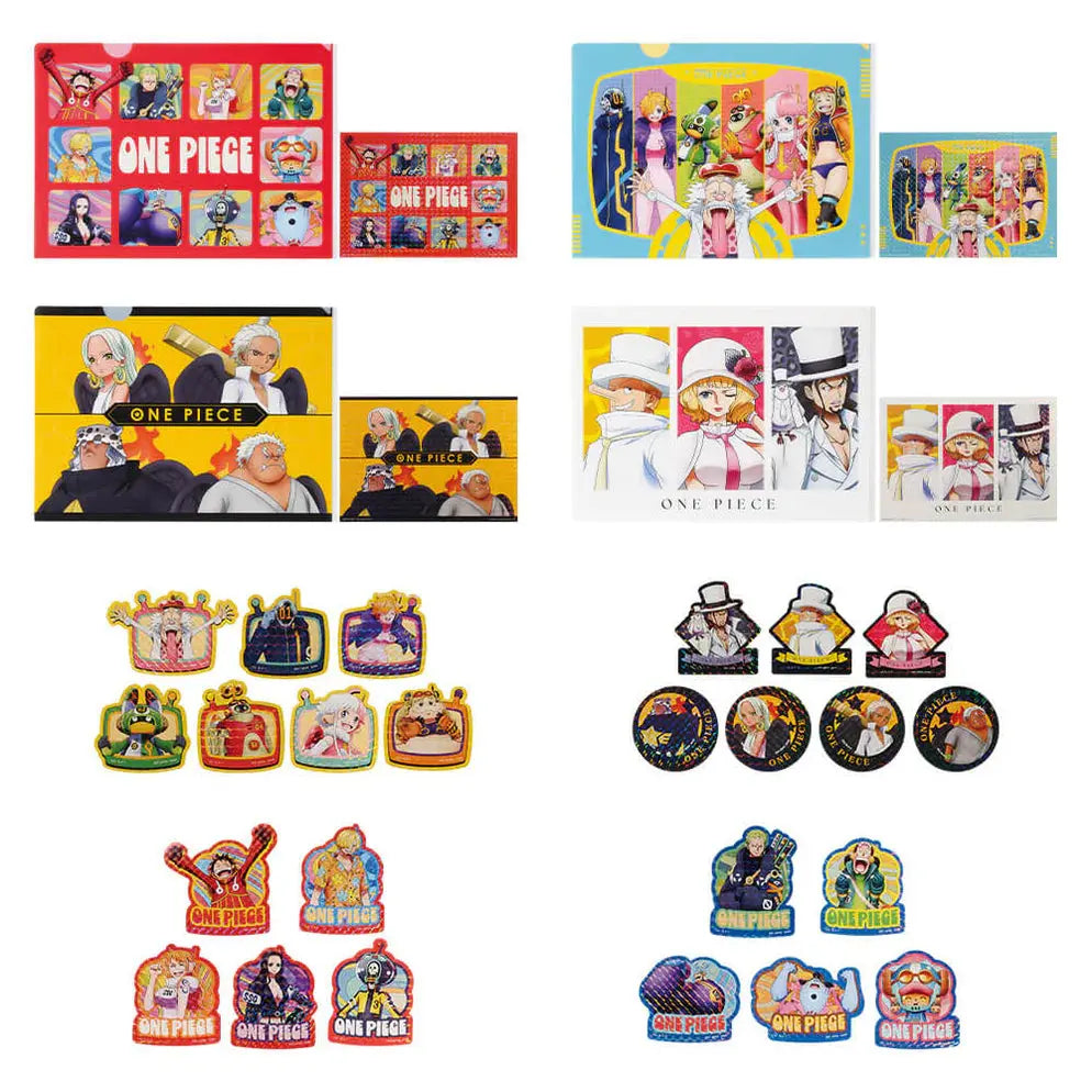ICHIBAN KUJI ONE PIECE FUTURE ISLAND EGGHEAD - CLEAR FILE + STICKERS FULL SET LOT K MangaSphere
