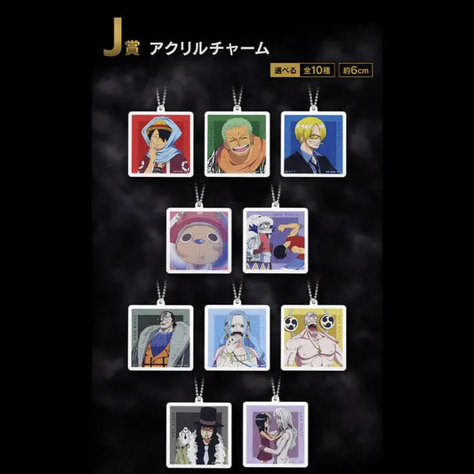 ICHIBAN KUJI ONE PIECE THE GREATEST BATTLE - ACRYLIC CHARM FULL SET LOT J MangaSphere