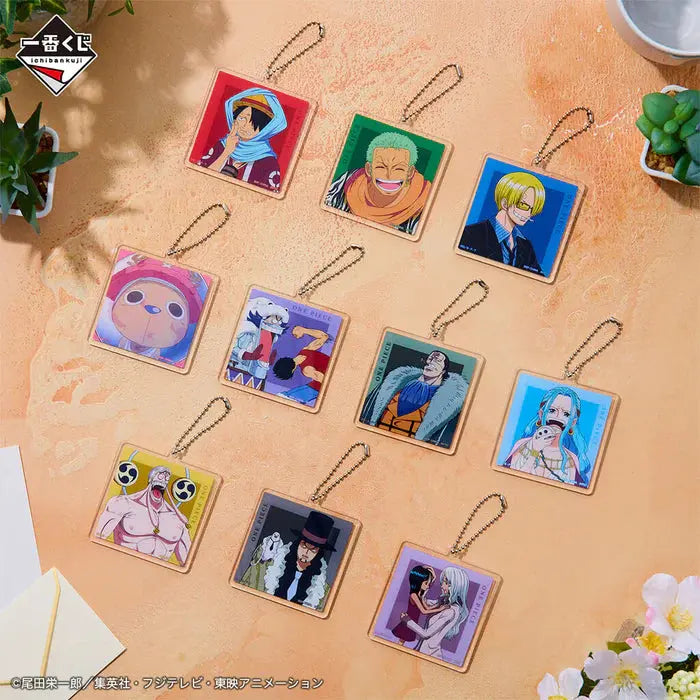 ICHIBAN KUJI ONE PIECE THE GREATEST BATTLE - ACRYLIC CHARM FULL SET LOT J MangaSphere