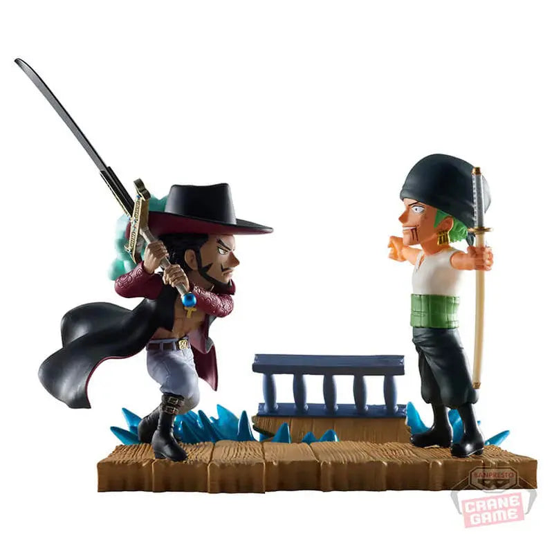 ONE PIECE - FIGURINE RORONOA ZORO & DRACULE MIHAWK WCF LOG STORIES MangaSphere