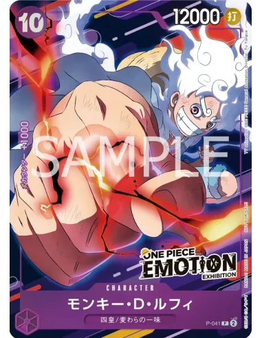 ONE PIECE CARD GAME – Monkey D. Luffy P-041 Emotion Exhibition Promo Japonaise Scellée Bandai