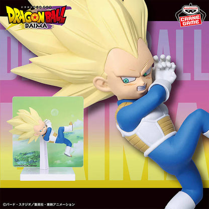 DRAGON BALL DAIMA – Figurine Vegeta Super Saiyan 3 (Mini) | Figure with Panel