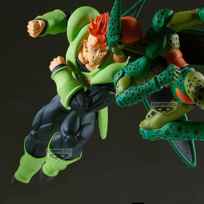 DRAGON BALL Z – Figurines Android 16 (C-16) VS Cell | Match Makers (PREC0) MangaSphere