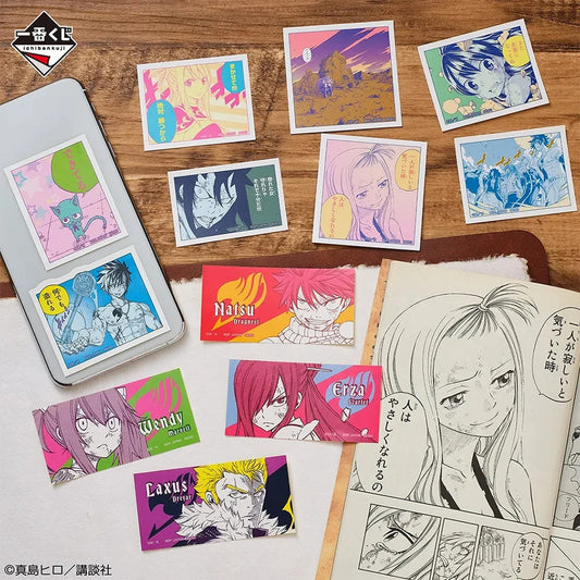 ICHIBAN KUJI FAIRY TAIL 20TH ANNIVERSARY – Stickers Full Set Lot G Bandai