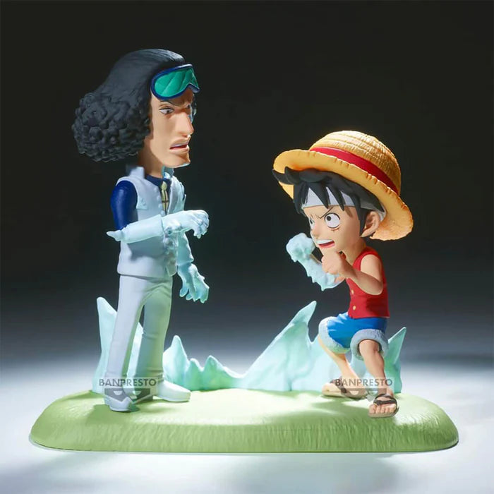 ONE PIECE – Figurine Monkey D. Luffy & Kuzan Aokiji | WCF Log Stories MangaSphere