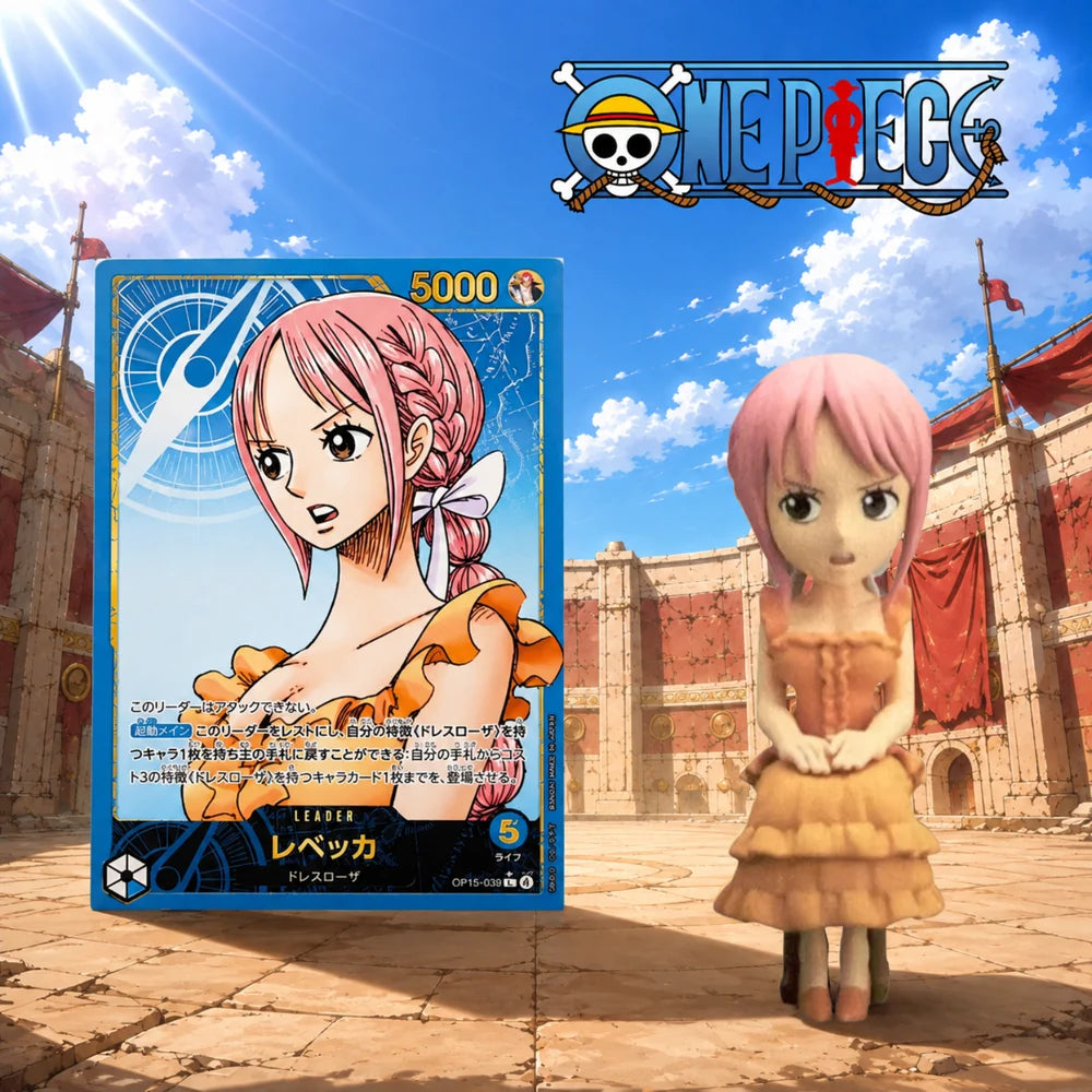 ONE PIECE CARD GAME – Figurine LECAFIG Rebecca + Carte Promo Weekly Shonen Jump 39 2026 Bandai