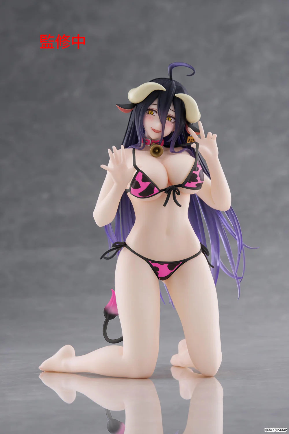 OVERLORD – Figurine Albedo Pink Cow-Print Swimsuit Ver. (Renewal) | Desktop Cute MangaSphere