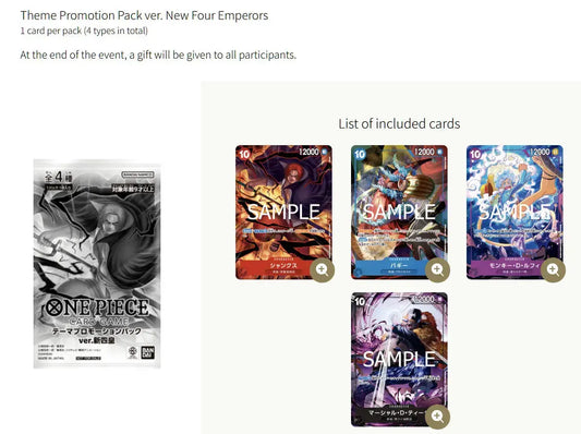 One Piece Card Game – Theme Promotion Pack ver. New Four Emperors MangaSphere